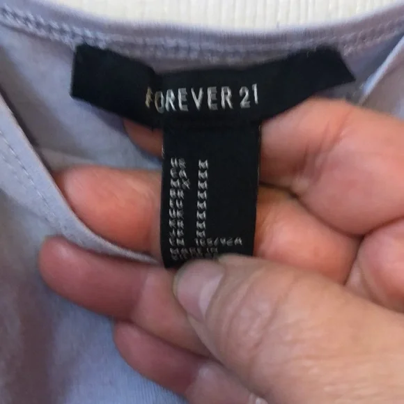 3 X $12 Forever 21 sleeves crop top size M color lilac - Picture 2 of 3